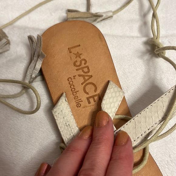 NWOT l space by coco belle lace up sandals - Picture 3 of 9